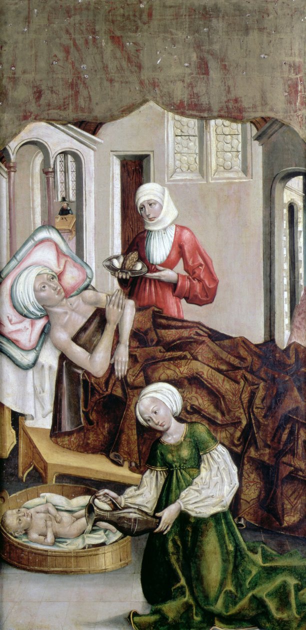 Narodziny św. Jana Chrzciciela, Kisszeben, 1490 autorstwa Hungarian School