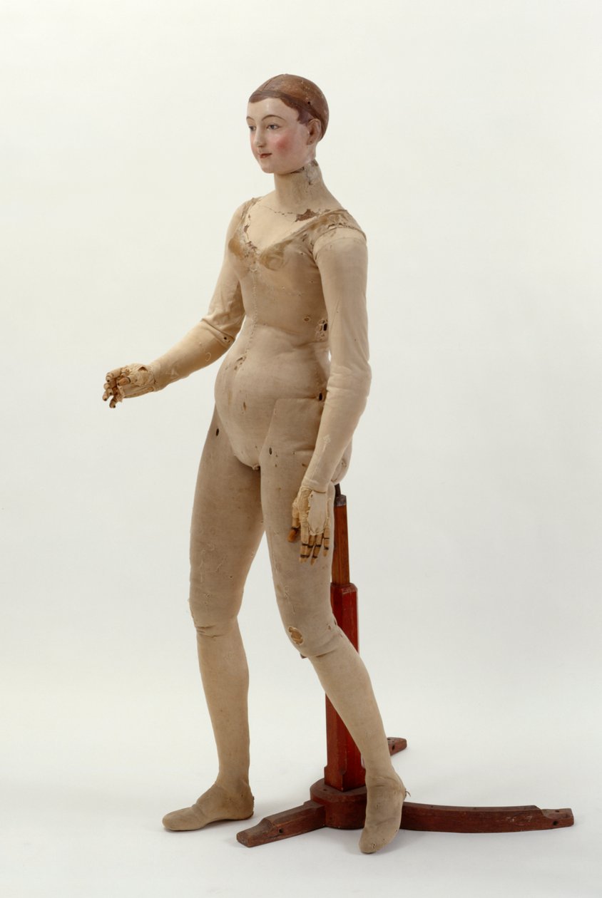Manekin, 1817 (drewno, metal, tekstylia i papier) (patrz również 312162-312164) autorstwa Huot