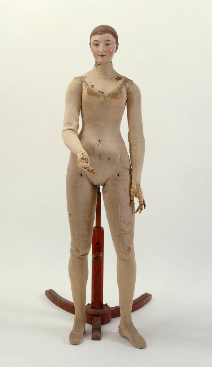 Manekin, 1817 (drewno, metal, tkanina i papier) (patrz również 312163 i 312164) autorstwa Huot