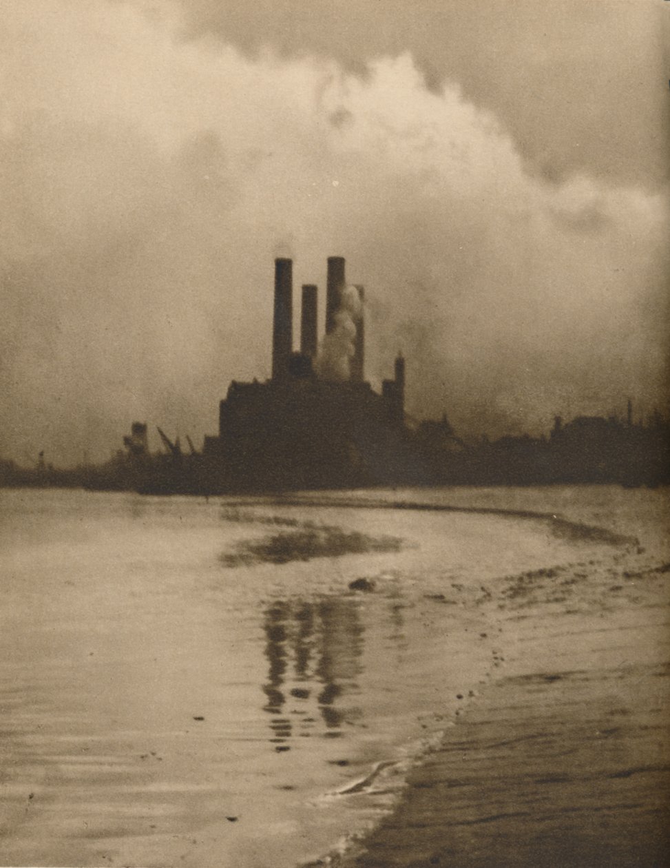„Chelsea Chimneys: Elektrownia na terenie starych ogrodów Cremorne”, c1935. autorstwa Huson