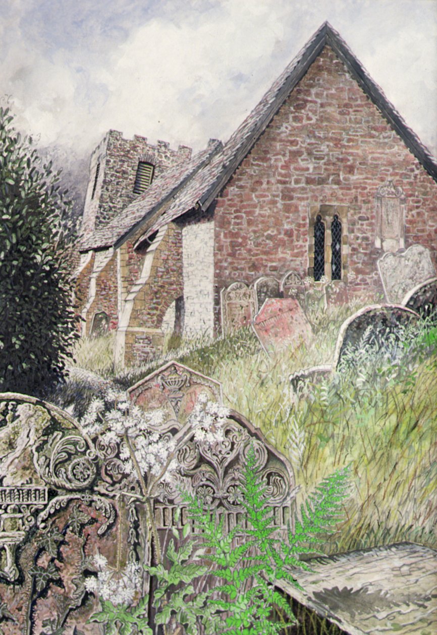 Kościół Cwmyoy, Gwent autorstwa Huw S. Parsons