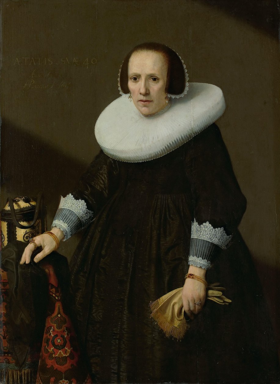 Portret Geertruyda Reala, żony Philipsa Denijs autorstwa Huygh Pietersz Voskuyl