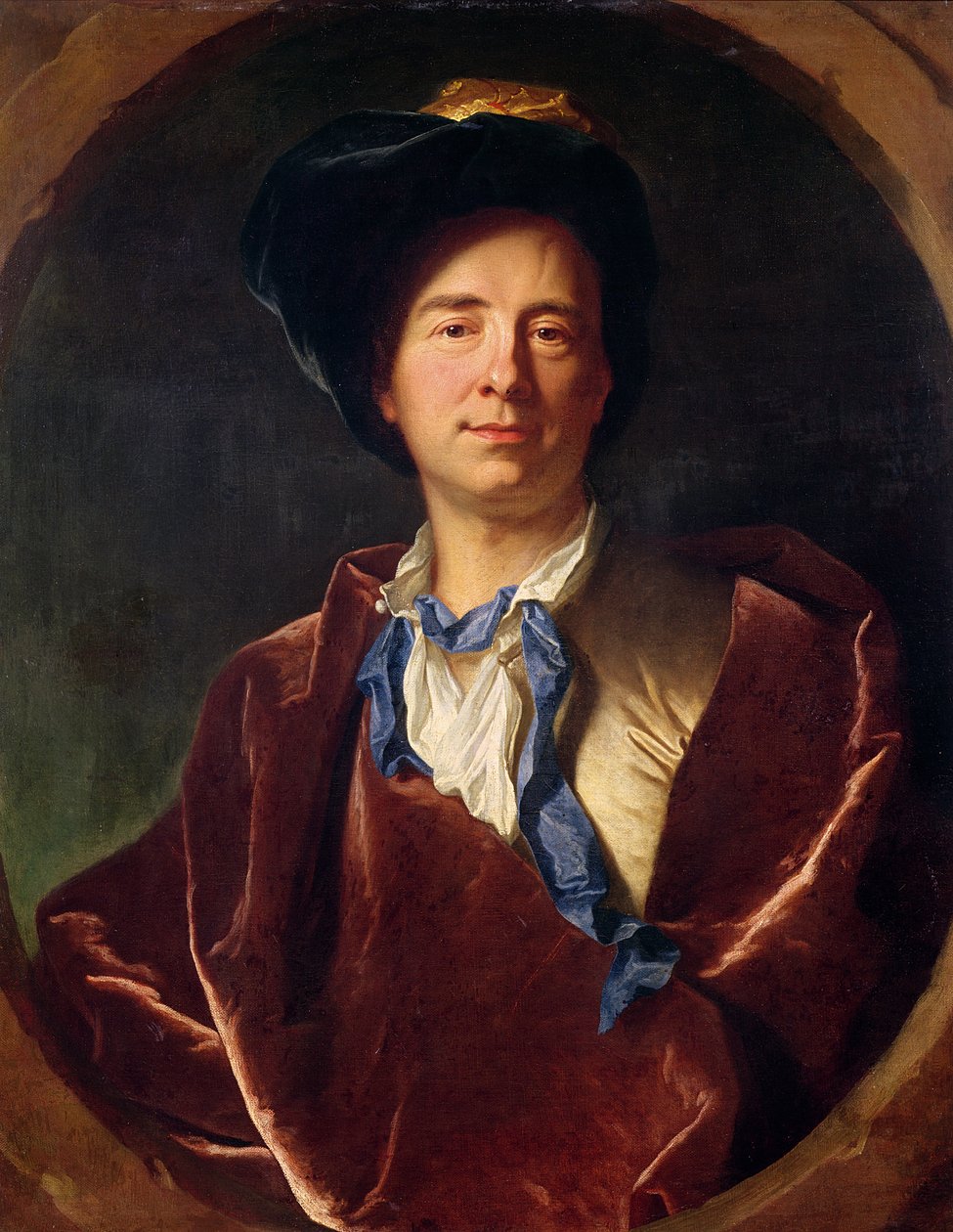 Portret Bernarda le Bovier de Fontenelle (1657-1757) autorstwa Hyacinthe Francois Rigaud