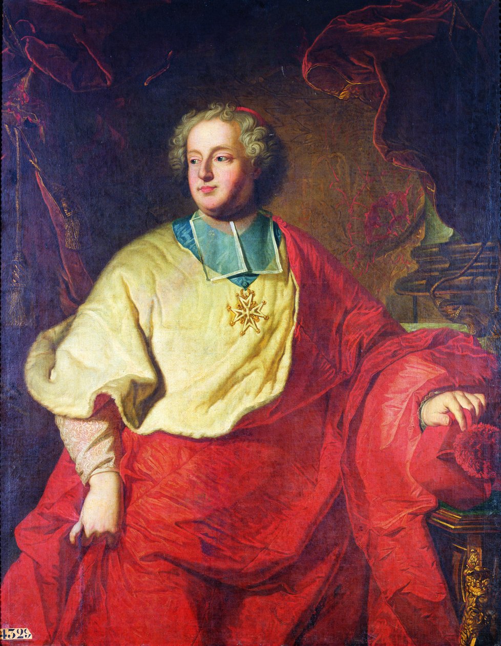 Portret Armanda Gastona Maximiliena de Rohan (1673-1749) biskupa Strasburga autorstwa Hyacinthe Francois Rigaud