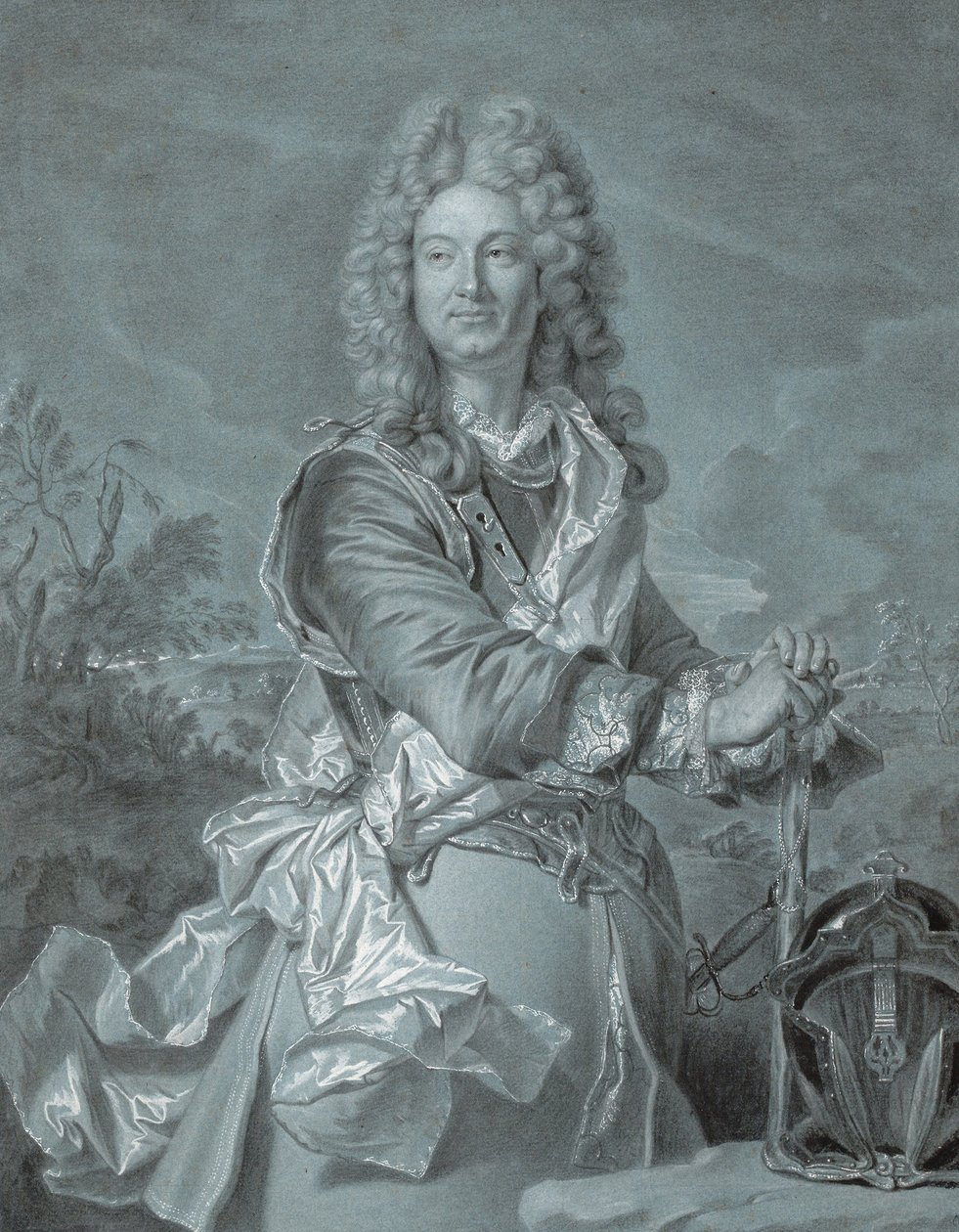 Portret marszałka Francji, ca. 1740 autorstwa Hyacinthe Francois Rigaud