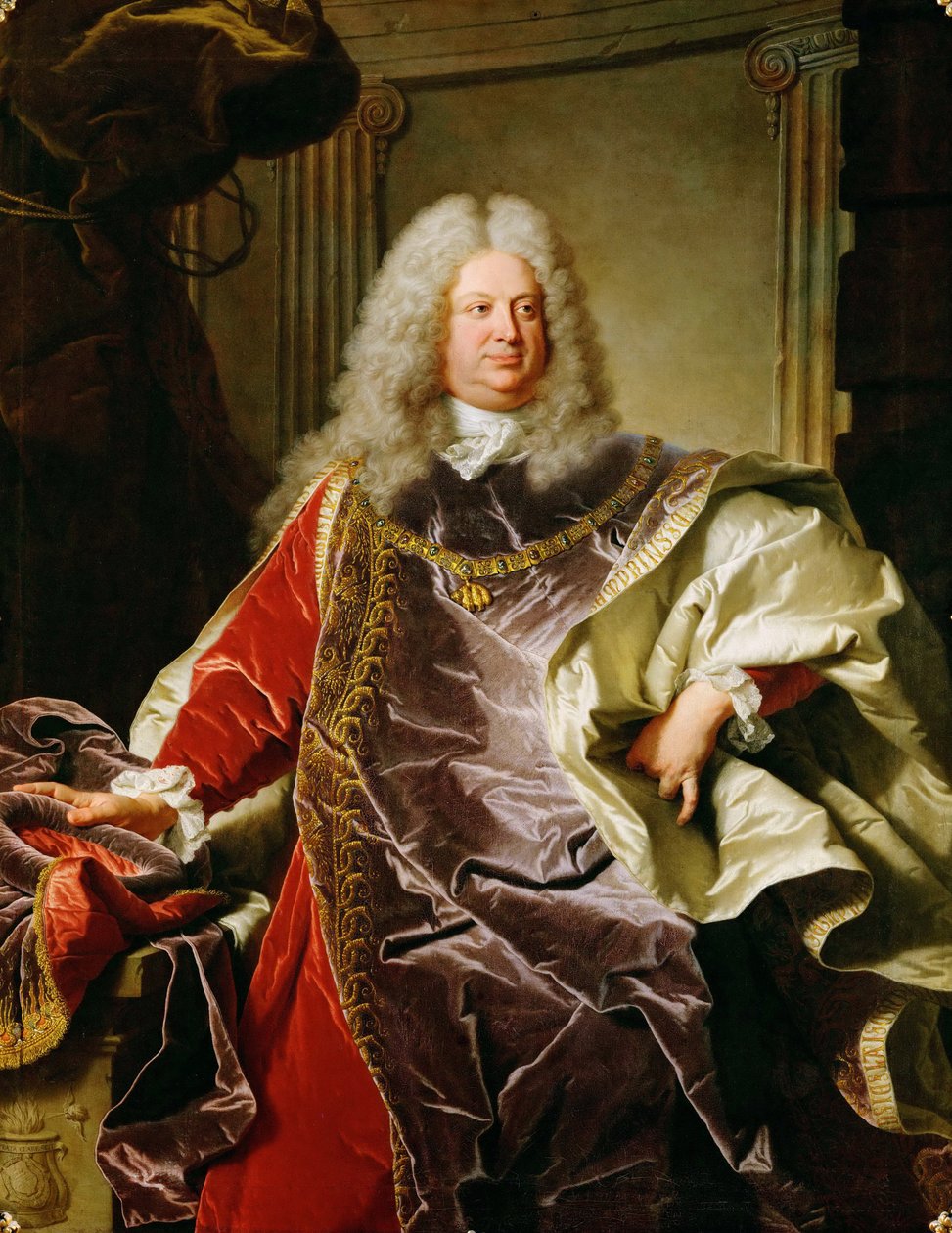Barok: Portret Philippe Louis, hrabiego Sinzendorf Neubourg - Portret hrabiego Philippe Ludwig Wenzel von Sinzendorf (1671-1742) autorstwa Rigaud, Hyacinthe Francois Honore (1659-1743) autorstwa Hyacinthe Francois Rigaud