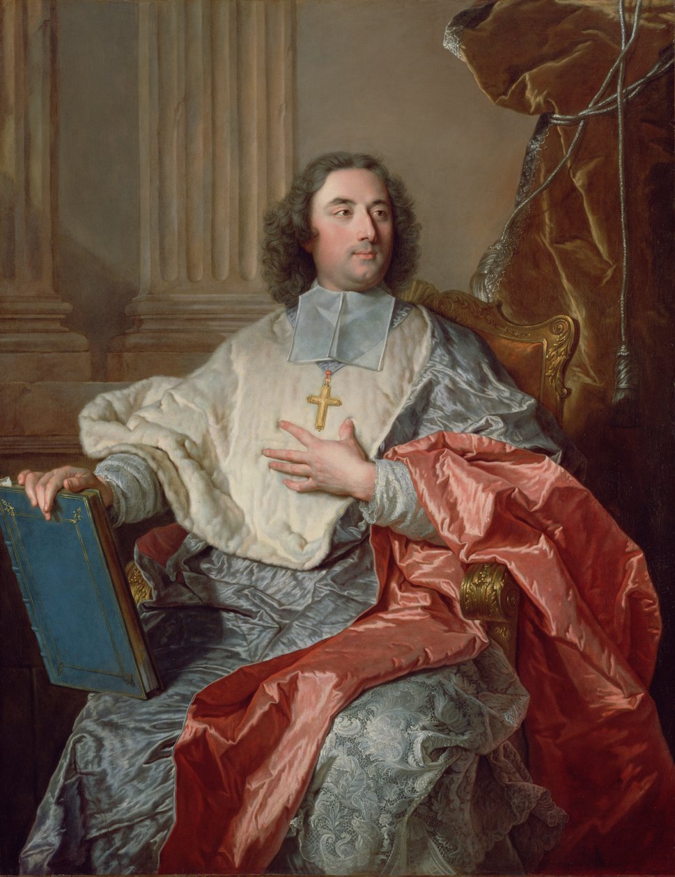 Charles de Saint-Albin, arcybiskup Cambrai, 1723 autorstwa Hyacinthe Francois Rigaud