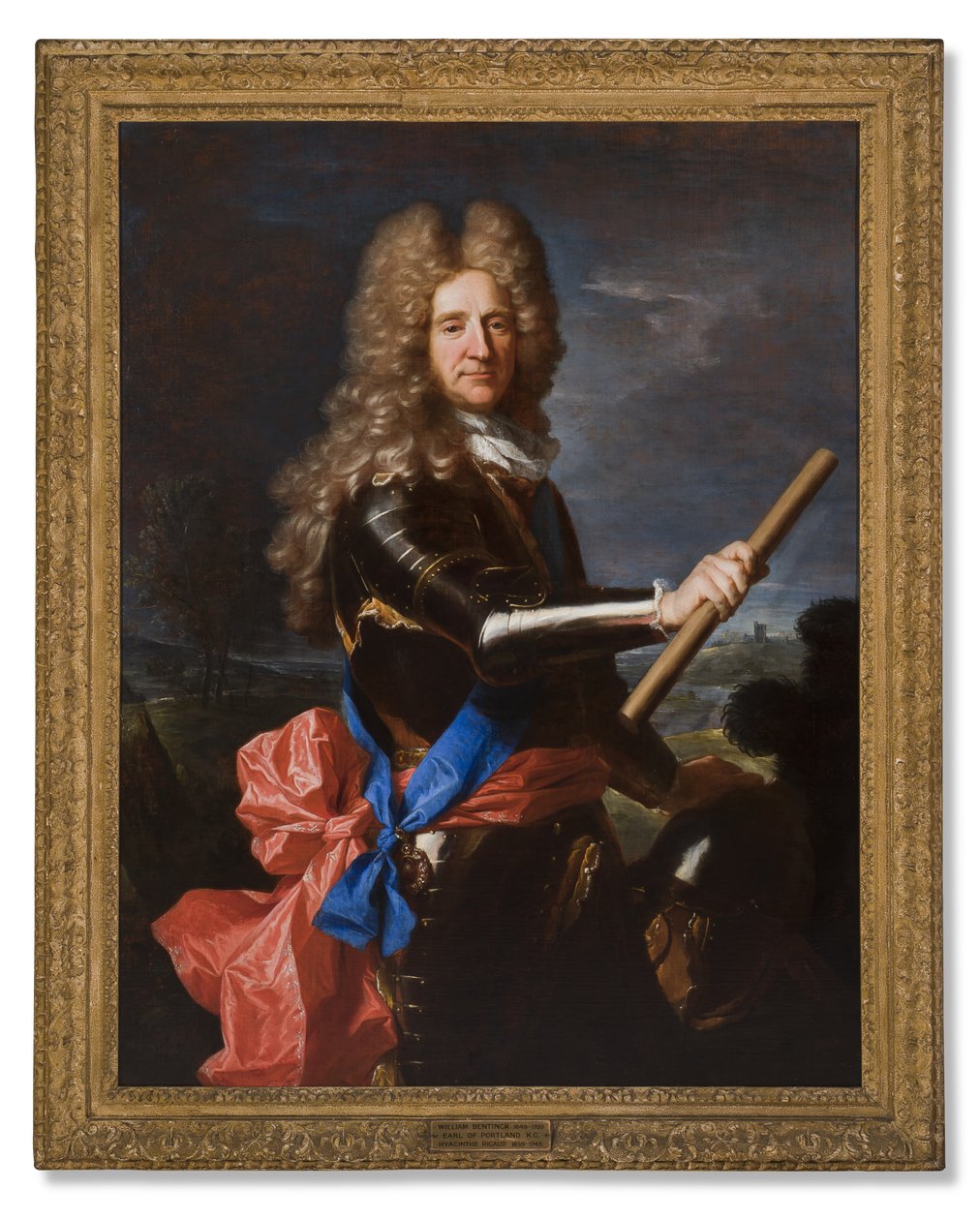 Portret Hansa Willema Bentincka, 1. hrabiego Portland, 1699 autorstwa Hyacinthe Francois Rigaud