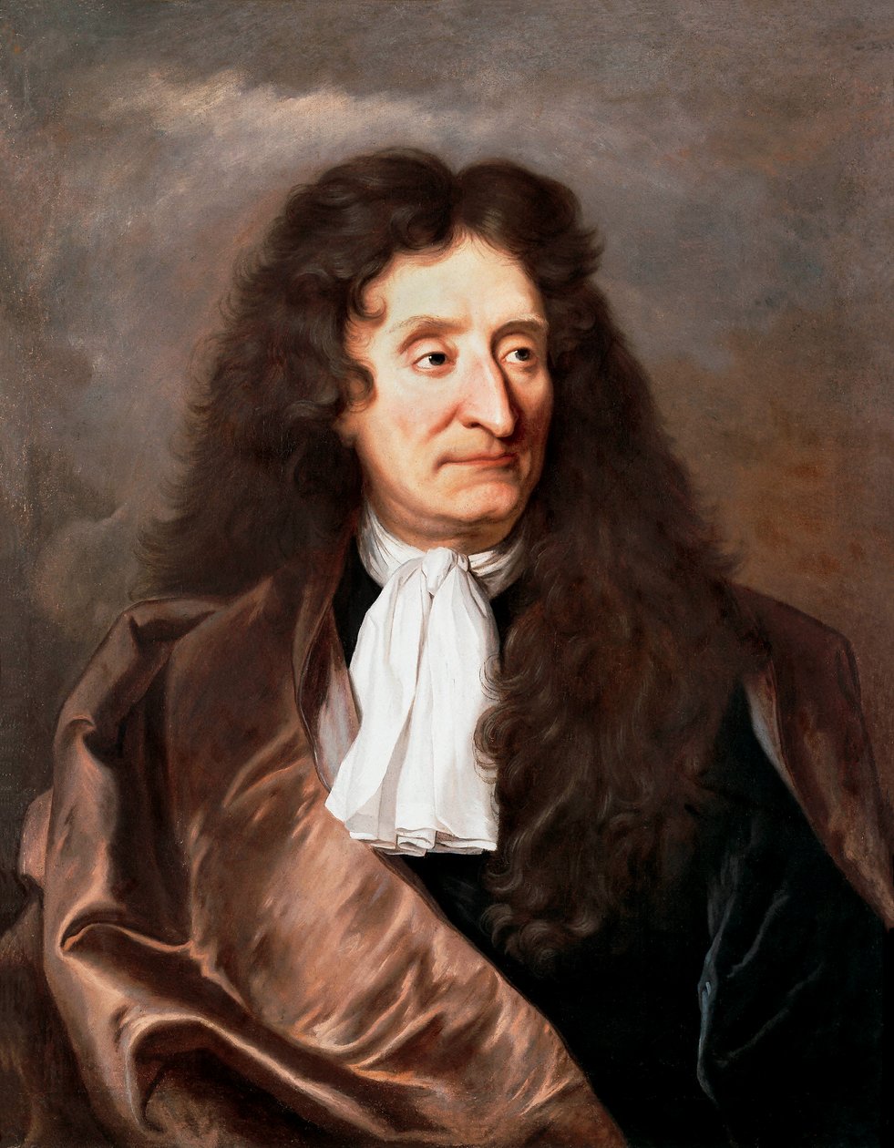 Portret Jeana de La Fontaine .a autorstwa Hyacinthe Francois Rigaud