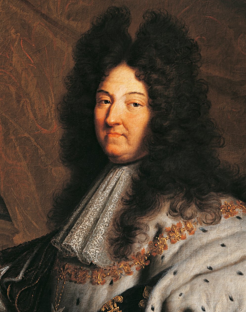 Portret Ludwika XIV z Francji, znanego jako Ludwik Wielki lub Król Słońce (1638-1715), obraz Hyancinthe Rigaud (1659-1743) autorstwa Hyacinthe Francois Rigaud