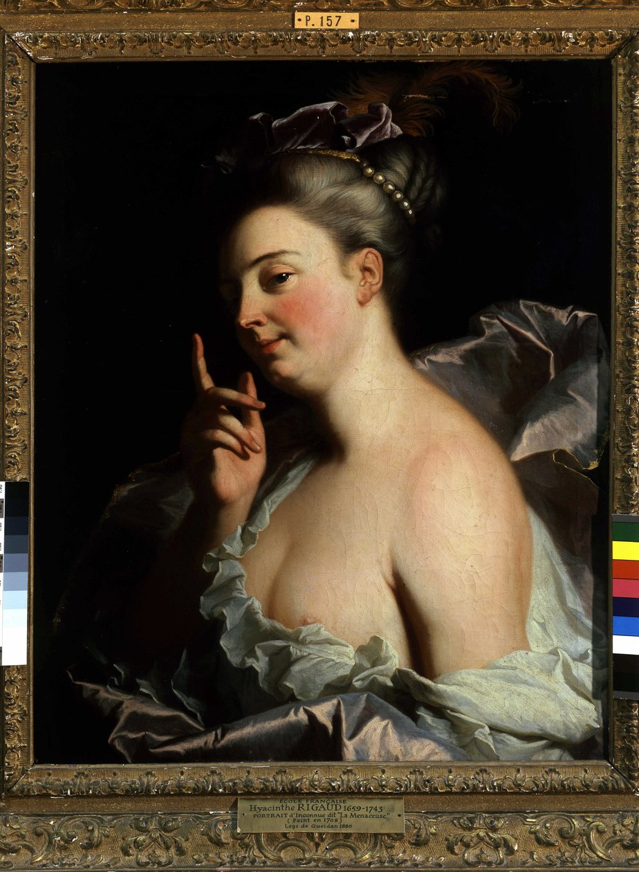 Portret Nieznanego „Zagrożonego” (olej na płótnie) autorstwa Hyacinthe Francois Rigaud