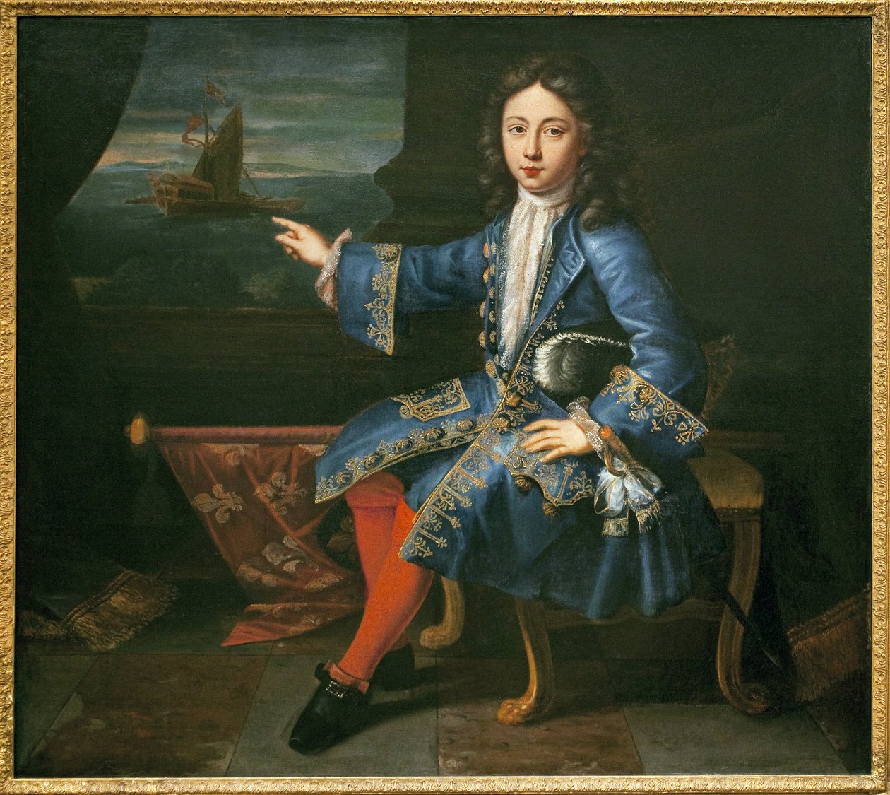 Portret hrabiego Tuluzy (1678-1737). (uznany syn Ludwika XIV (1638-1715) i Madame de Montespan (Francoise Athenais, markiza Montespan autorstwa Hyacinthe Francois Rigaud