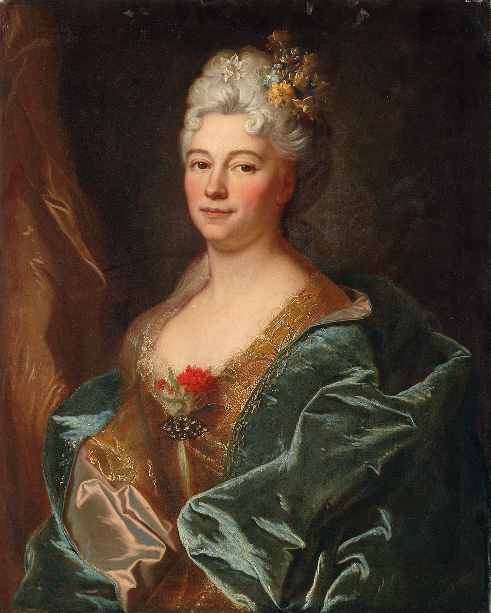 Portret markizy de la Mesangere z domu Marguerite de Rambouillet autorstwa Hyacinthe Francois Rigaud