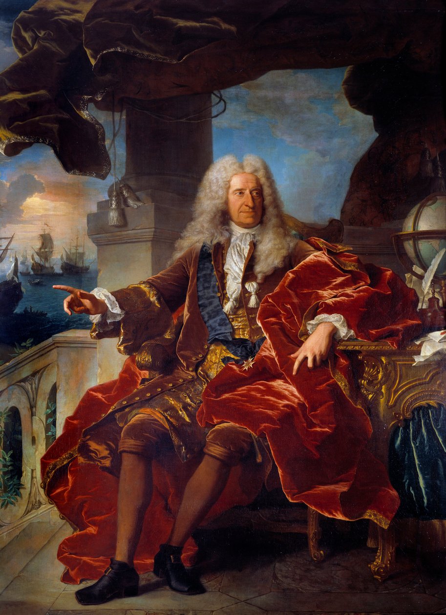 Portret bankiera Samuela Bernarda (1651-1739) Obraz Hyacinthe Rigaud (1659-1743) XVIII w. Słońce. 2,65 x 1,66 m² autorstwa Hyacinthe Francois Rigaud