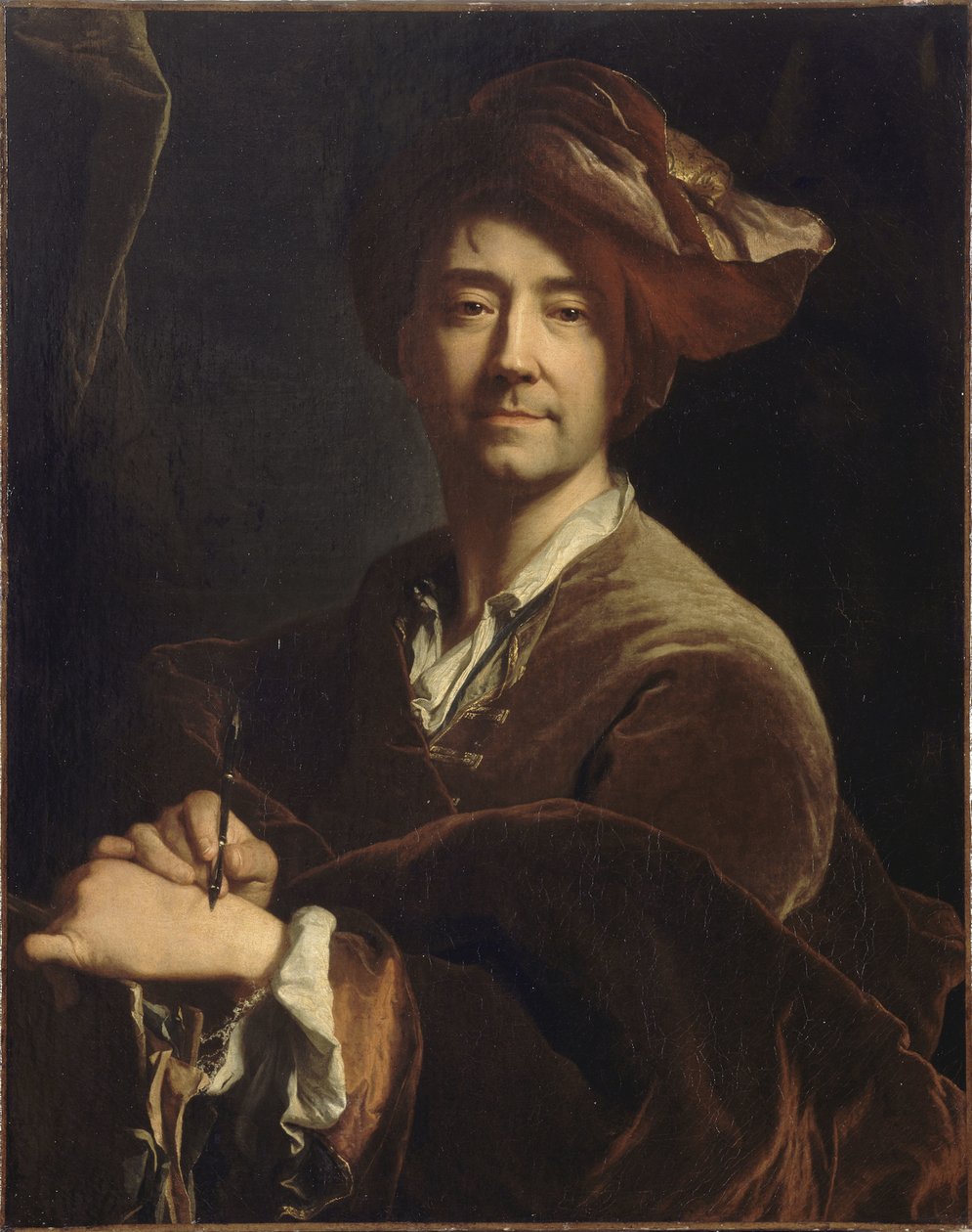 Autoportret Autoportret pisany ołówkiem mechanicznym, 1711 r. autorstwa Hyacinthe François Honoré Rigaud