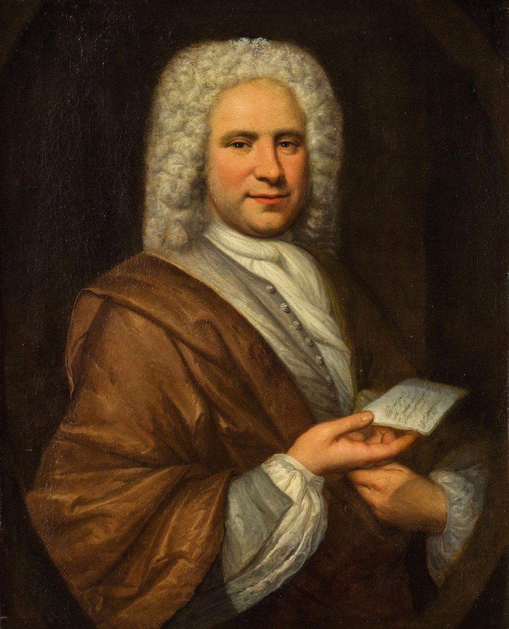 Portret kompozytora i flecisty Michela de la Barre 1675-1745, I tercja XVIII w. autorstwa Hyacinthe François Honoré Rigaud Circle of