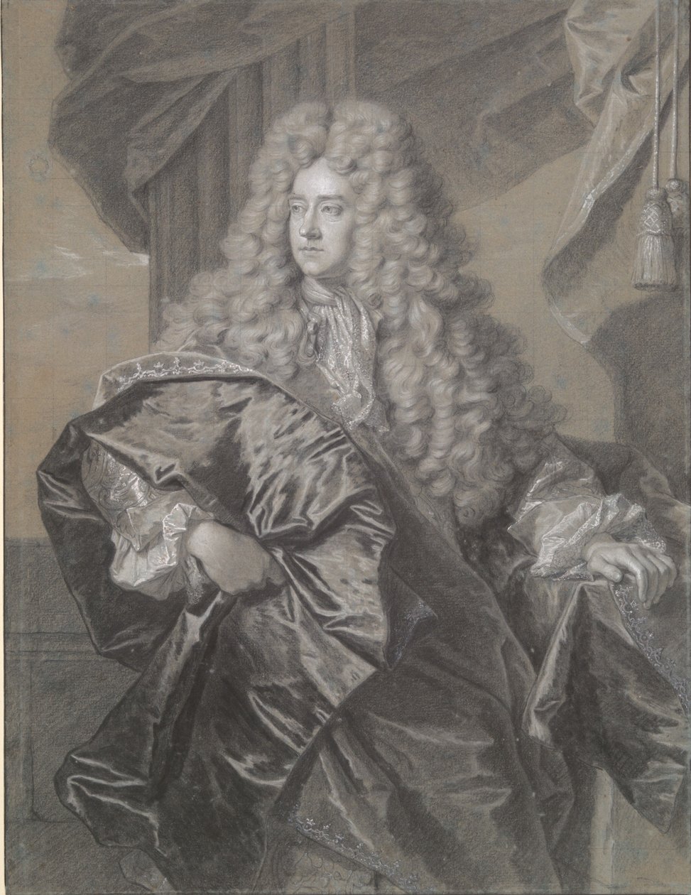 Portret Edwarda Villiersa, pierwszego hrabiego Jersey autorstwa Hyacinthe Rigaud