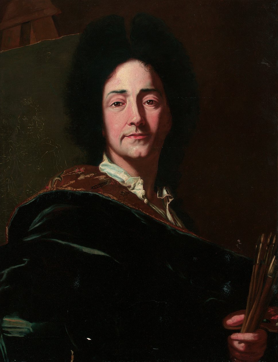 Portret artysty autorstwa Hyacinthe Francois Rigaud