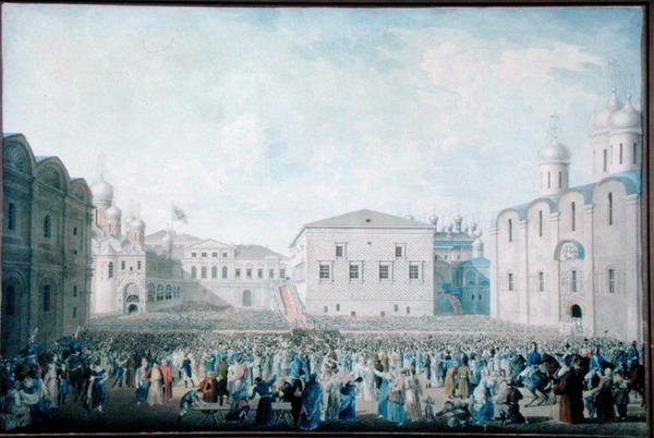 Wielkie przyjęcie Aleksandra I (1777-1825) na Kremlu 15 sierpnia 1816 r. autorstwa I.A. Lavrov