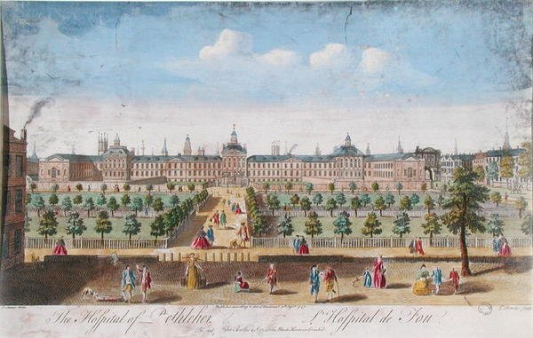 Szpital Bethlehem, grawerowany przez T. Bonles autorstwa I. (after) Maurer