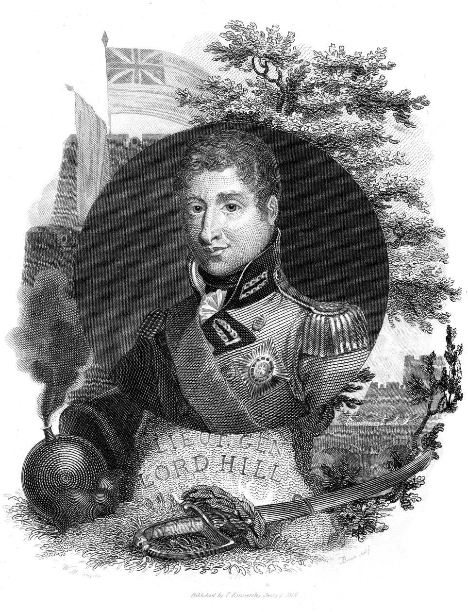 Generał porucznik Lord Hill, 1816. autorstwa I. Brown