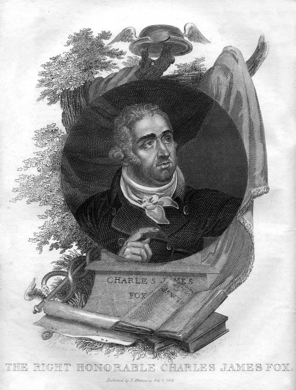 Wielce Szanowny Charles James Fox 1749-1806, 1816. autorstwa I. Brown