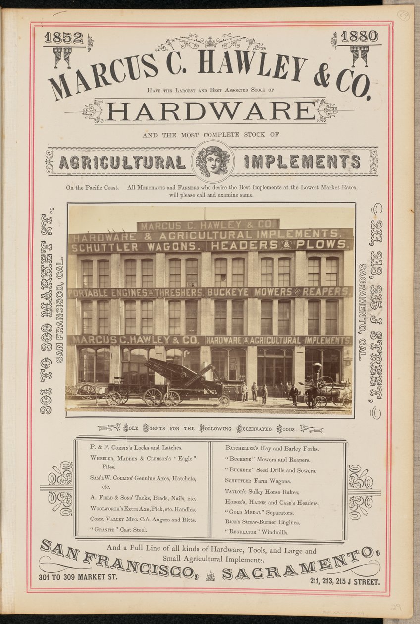 [Marcus C. Hawley and Company, San Francisco]. autorstwa I. W. Taber