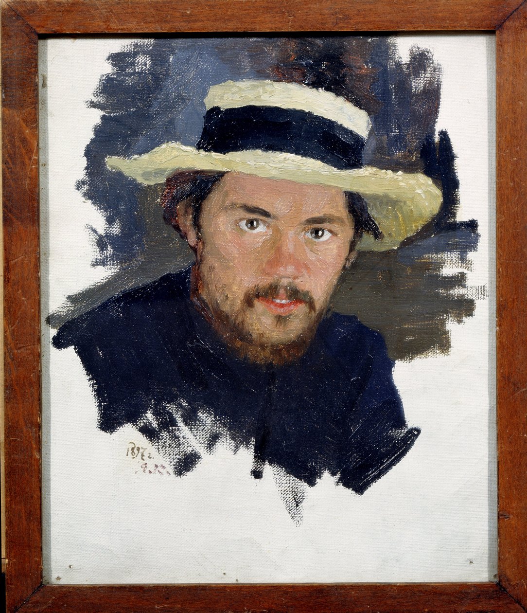 Autoportret (Autoportret). Obraz Jakov Jakovlevich Kalinichenko (1869-1938), olej na płótnie autorstwa Iakov Kalinichenko