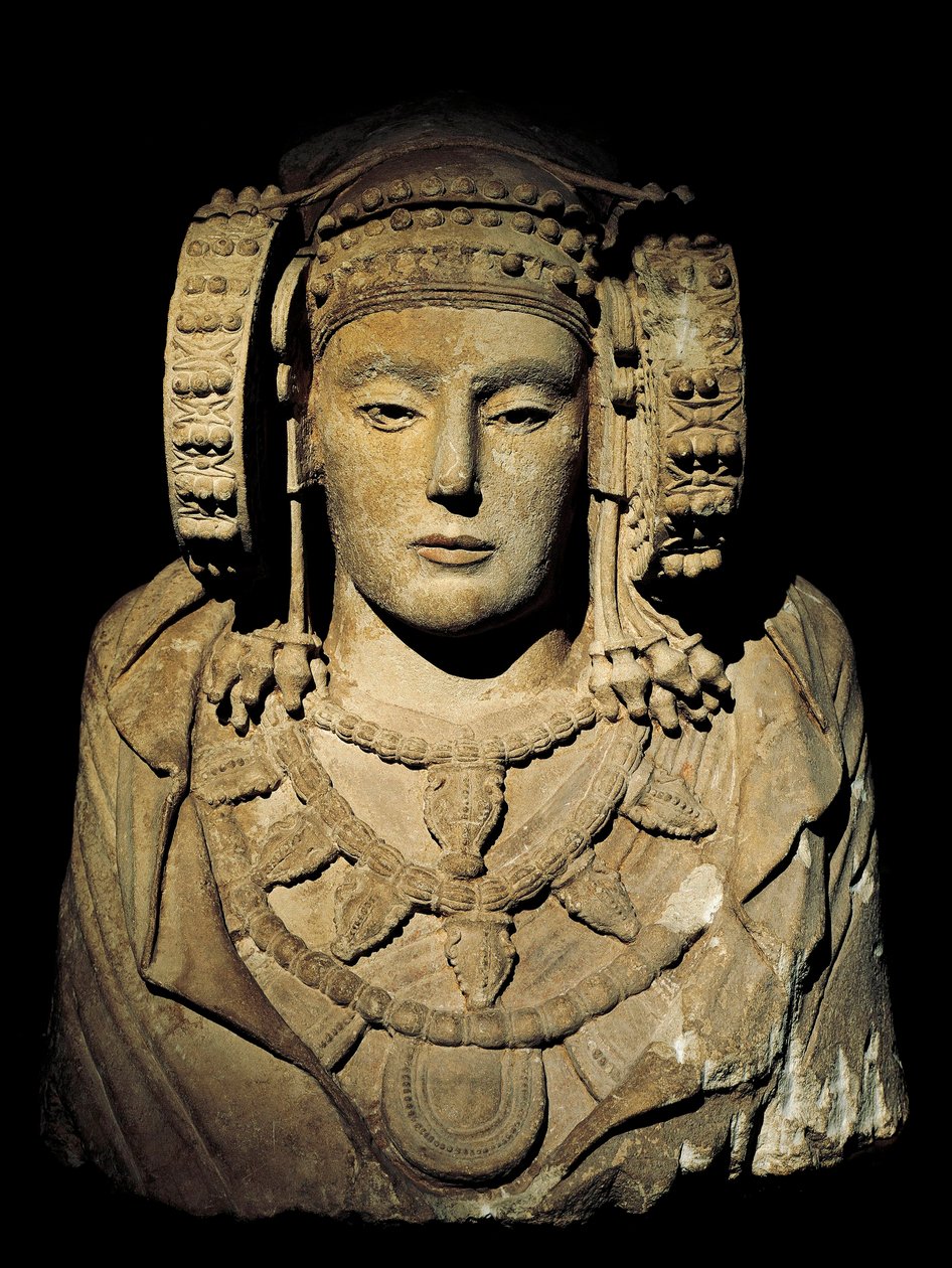 Cywilizacja iberyjska: Pani z Elche - VI wiek pne, Od miejsca La Alcudia, Elche - Conserve a Madrid, Musee national d
