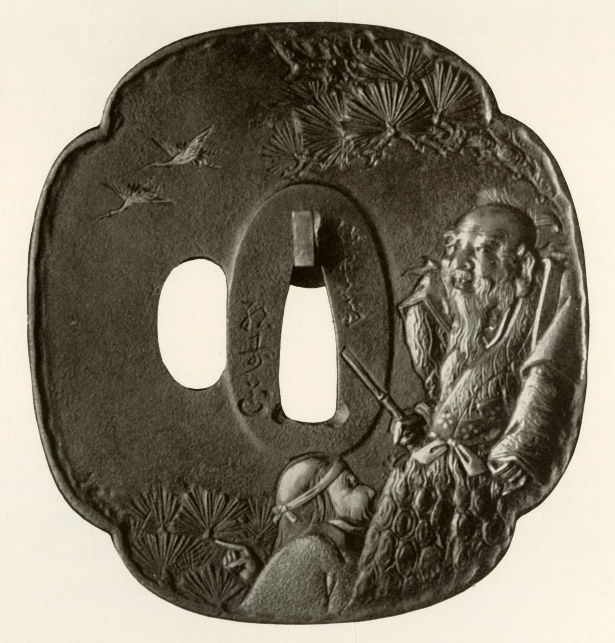 Stara para Takasago, ok. 1800-1820, 1910 r. autorstwa Ichijosai Hirotoshi