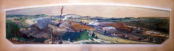 Przemysłowy krajobraz pola węglowego Blanzy, Saone-et-Loire autorstwa Ignace Francois Bonhomme