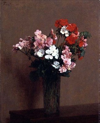 Pelargonie autorstwa Ignace Henri Jean Fantin Latour