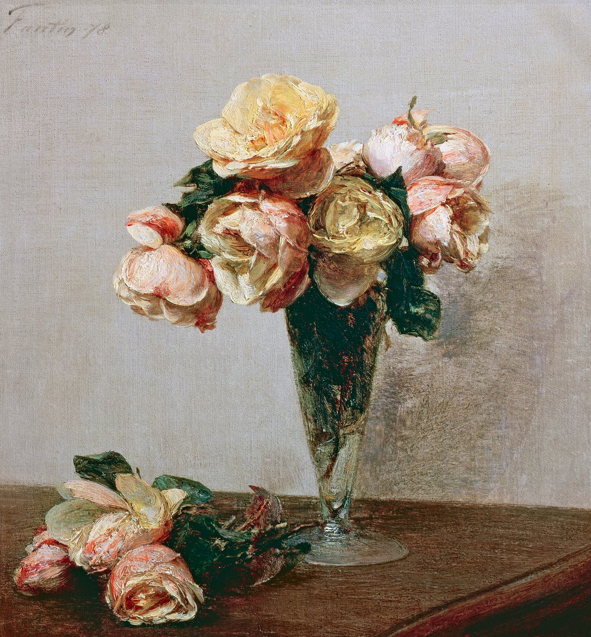 Róża autorstwa Ignace Henri Jean Fantin Latour