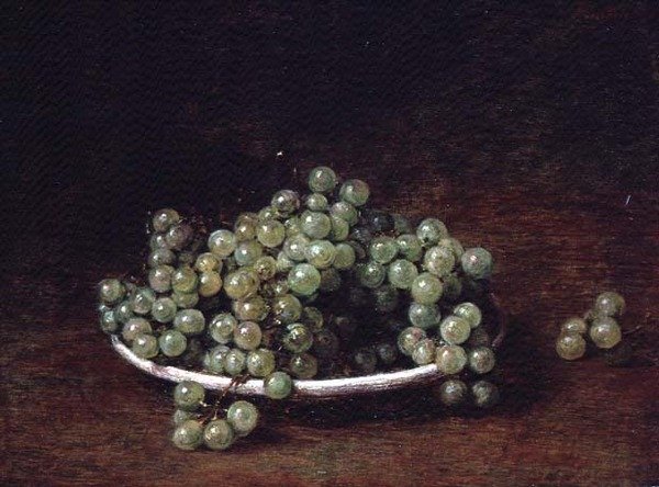 Martwa natura małych winogron autorstwa Ignace Henri Jean Fantin-Latour