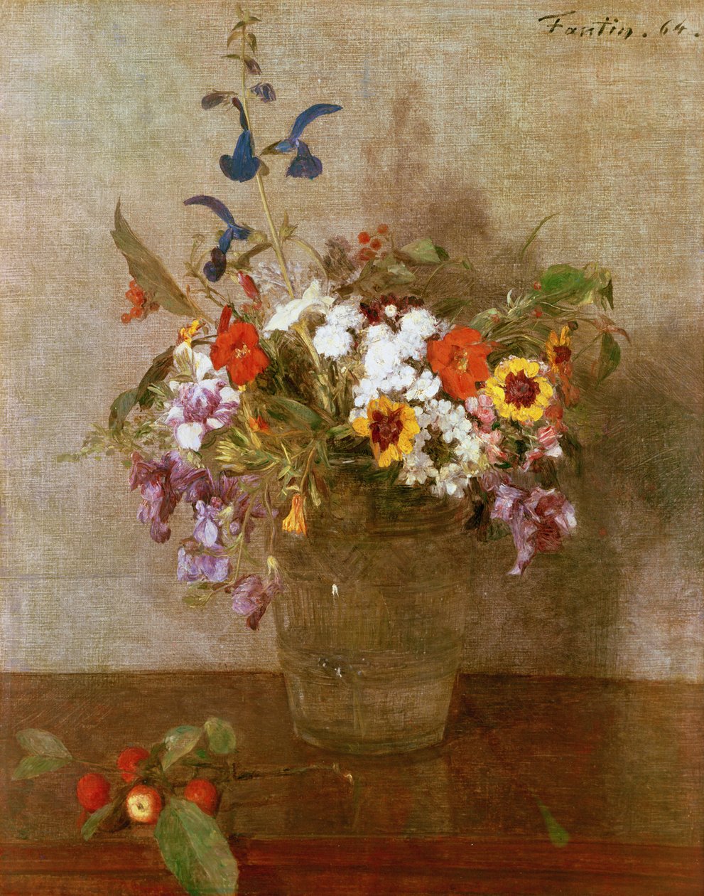 Jesienne Kwiaty, 1864 autorstwa Ignace Henri Jean Fantin Latour