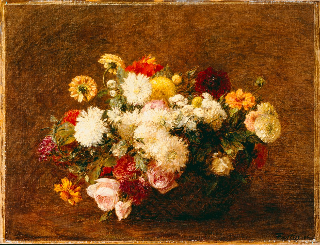 Bukiet Kwiatów, 1894 autorstwa Ignace Henri Jean Fantin Latour