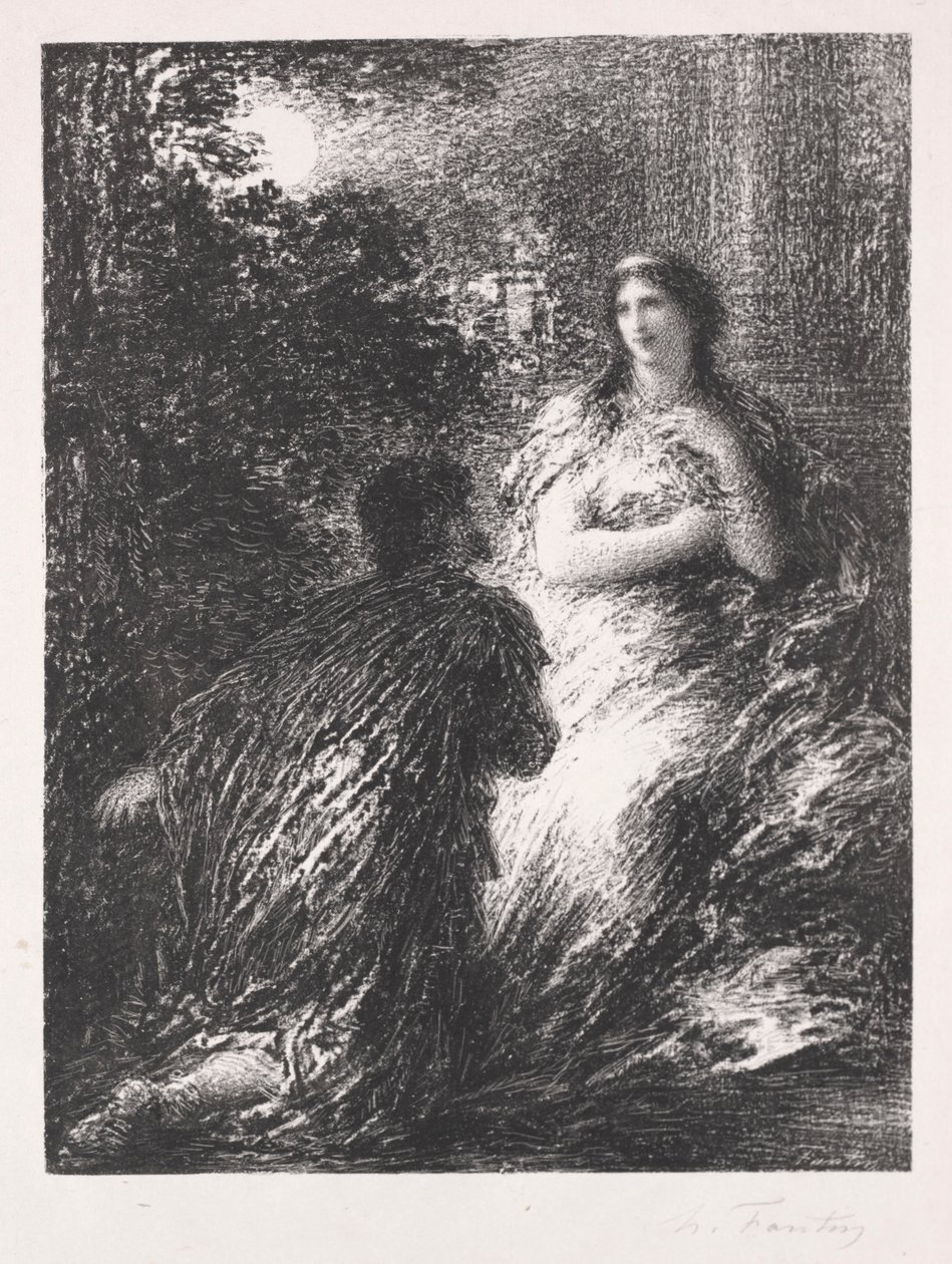 Duet z Les Troyens, 1894-1895. autorstwa Ignace Henri Jean Fantin Latour