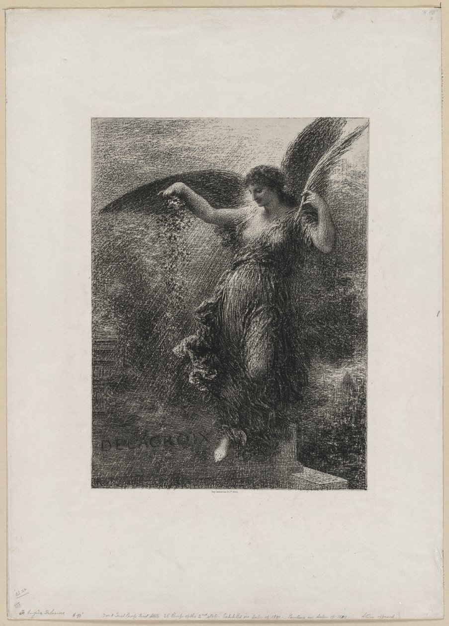Do Eugeniusza Delacroix, 1890. autorstwa Ignace Henri Jean Fantin Latour