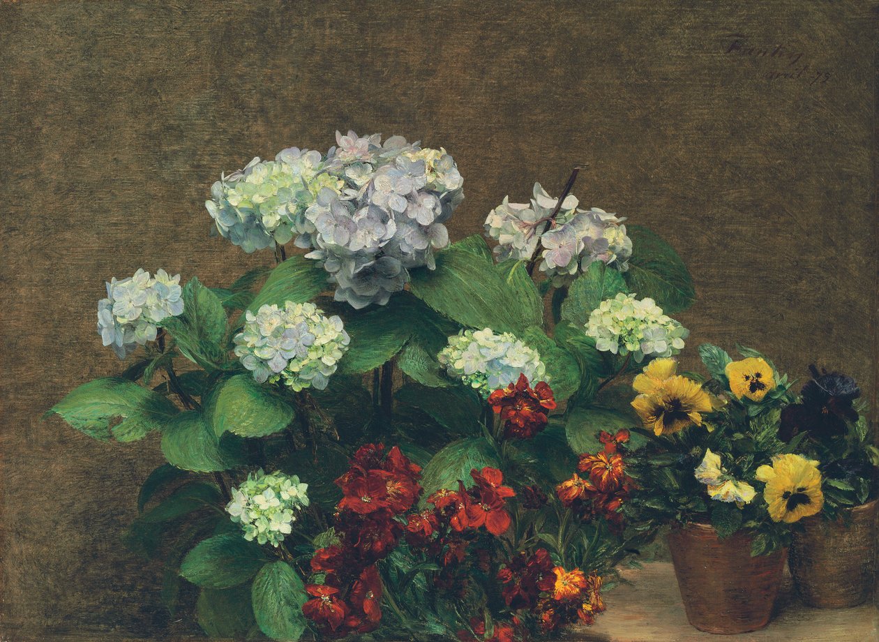 Kwiaty autorstwa Ignace Henri Jean Fantin Latour