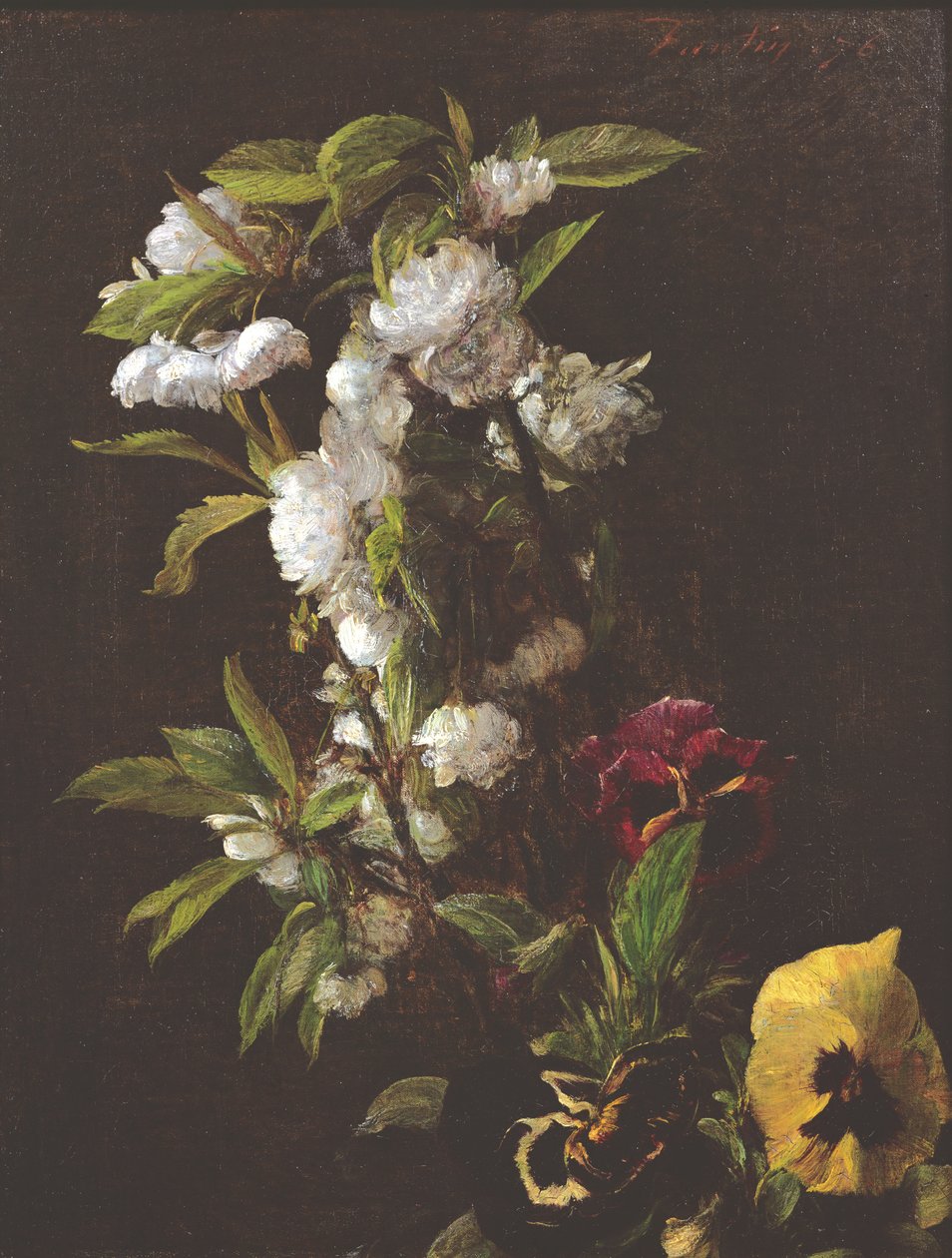 Kwiaty, 1876 autorstwa Ignace Henri Jean Fantin Latour