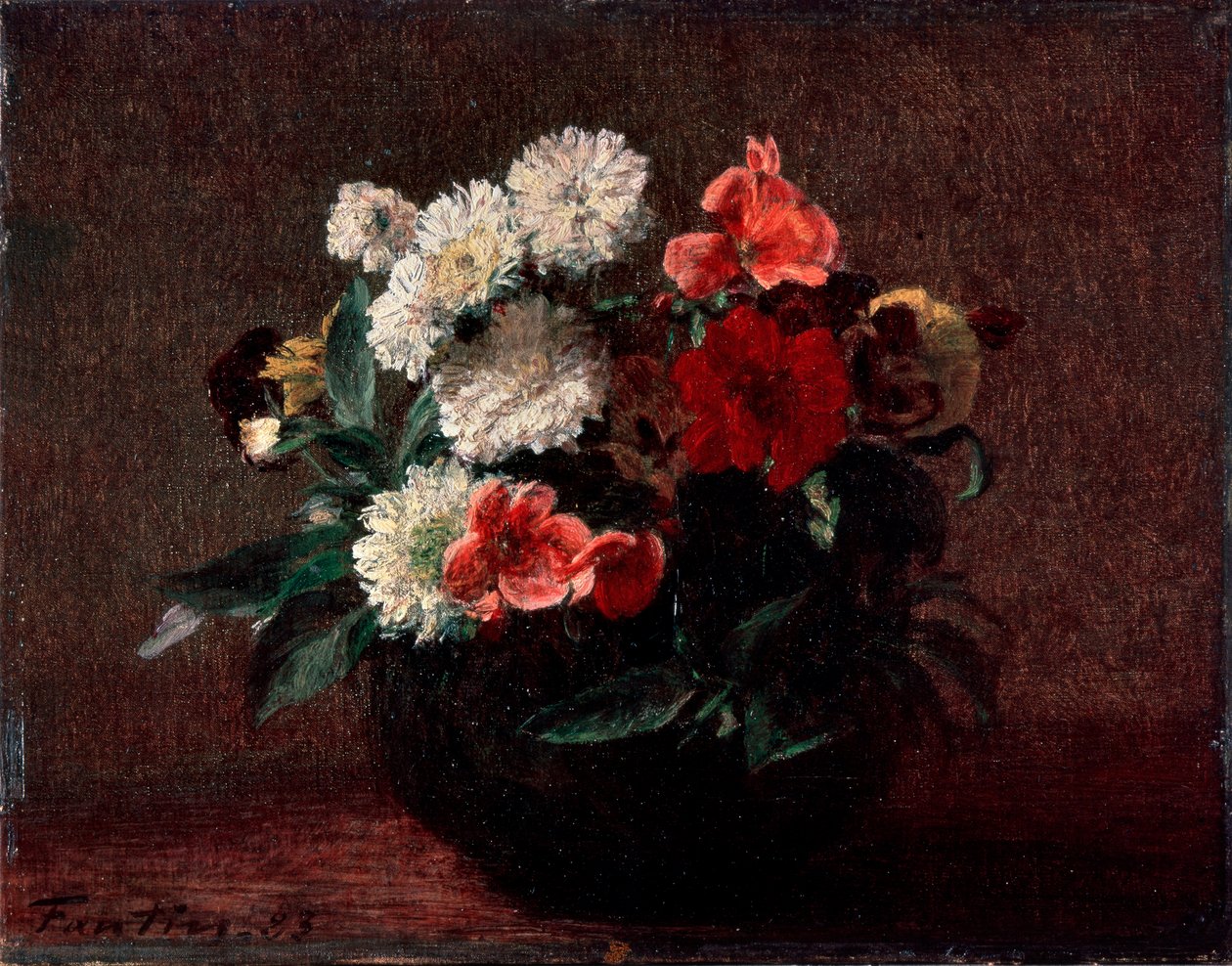 Kwiaty w glinianym wazonie, 1883. autorstwa Ignace Henri Jean Fantin Latour