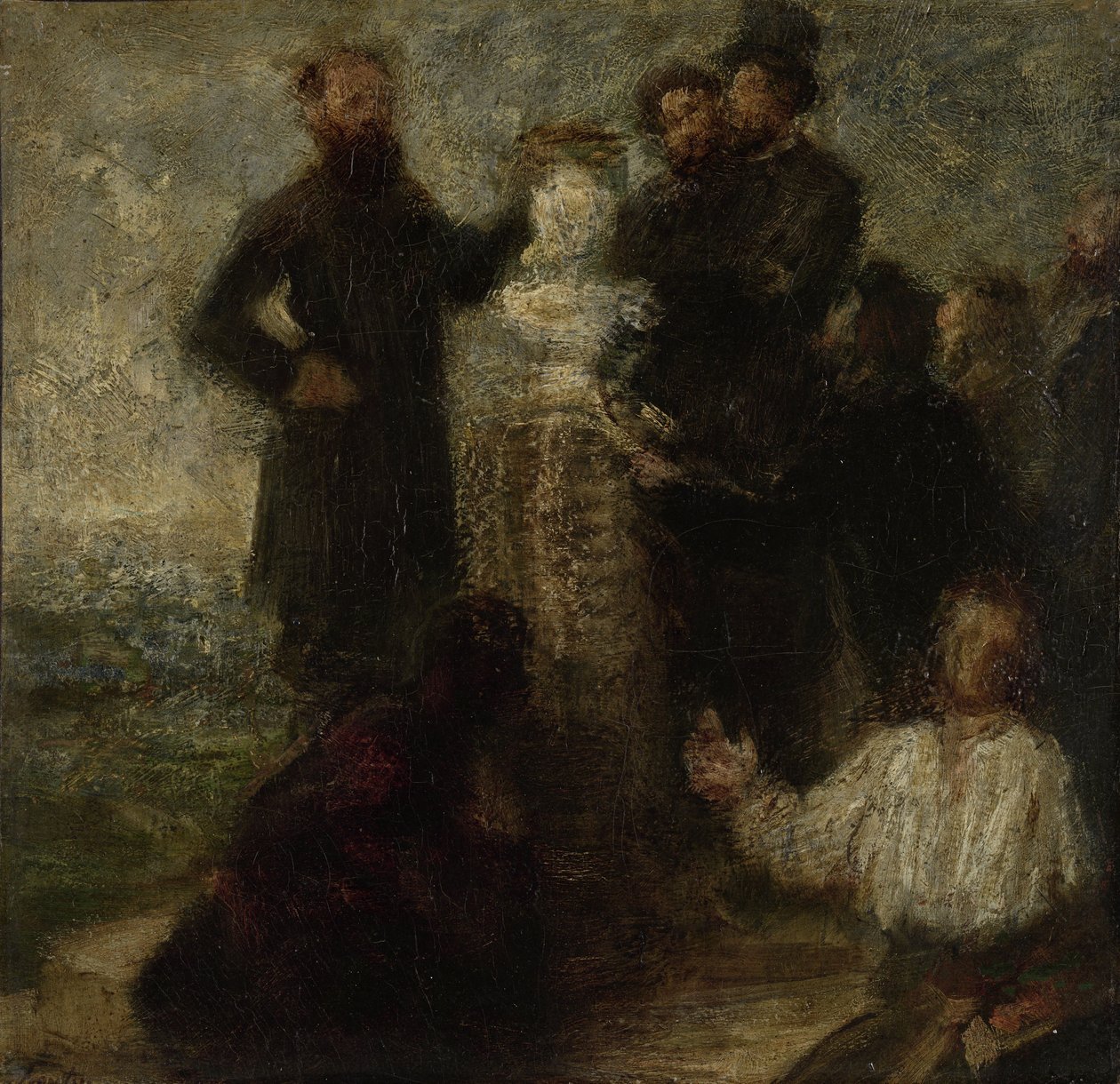 Hołd dla Delacroix, 1863-64 autorstwa Ignace Henri Jean Fantin Latour