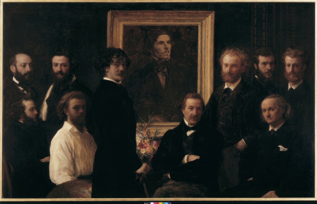 Hołd dla Delacroix autorstwa Ignace Henri Jean Fantin Latour