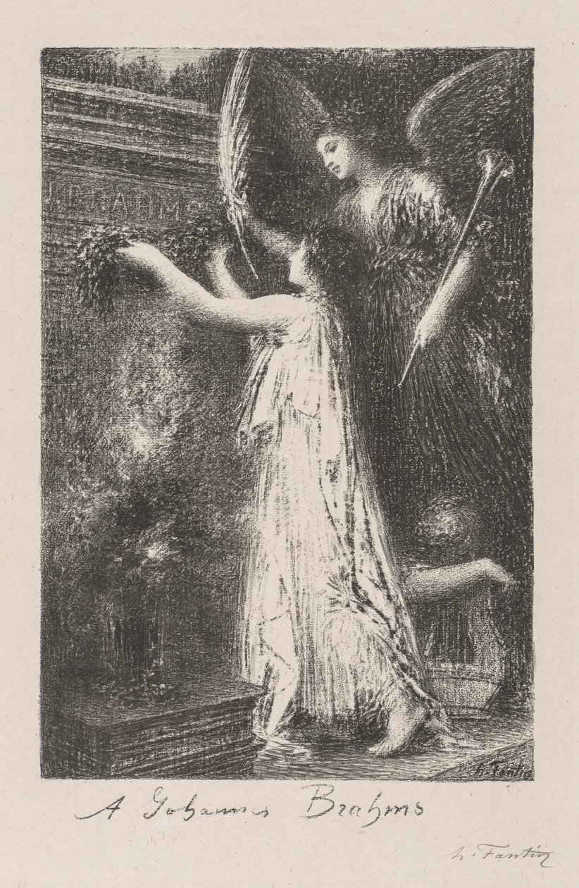 Do Johannesa Brahmsa, 1900. autorstwa Ignace Henri Jean Fantin Latour
