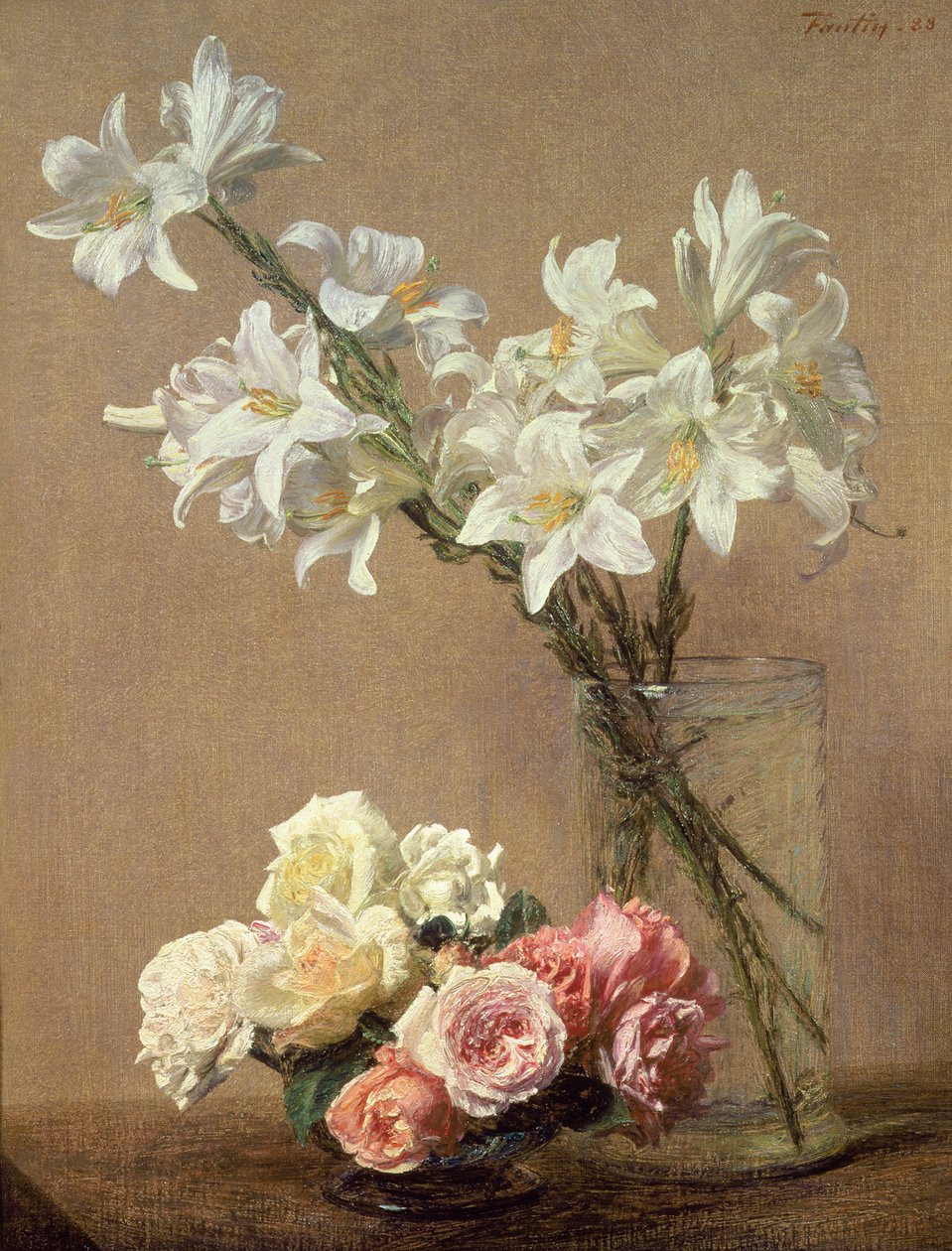 Lilie w wazonie, 1888 autorstwa Ignace Henri Jean Fantin Latour