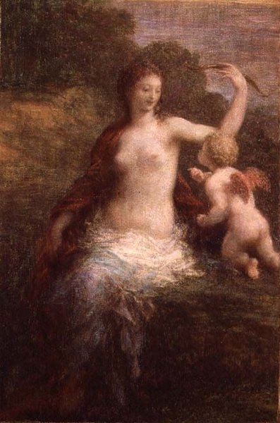 Miłość rozbrojona autorstwa Ignace Henri Jean Fantin Latour