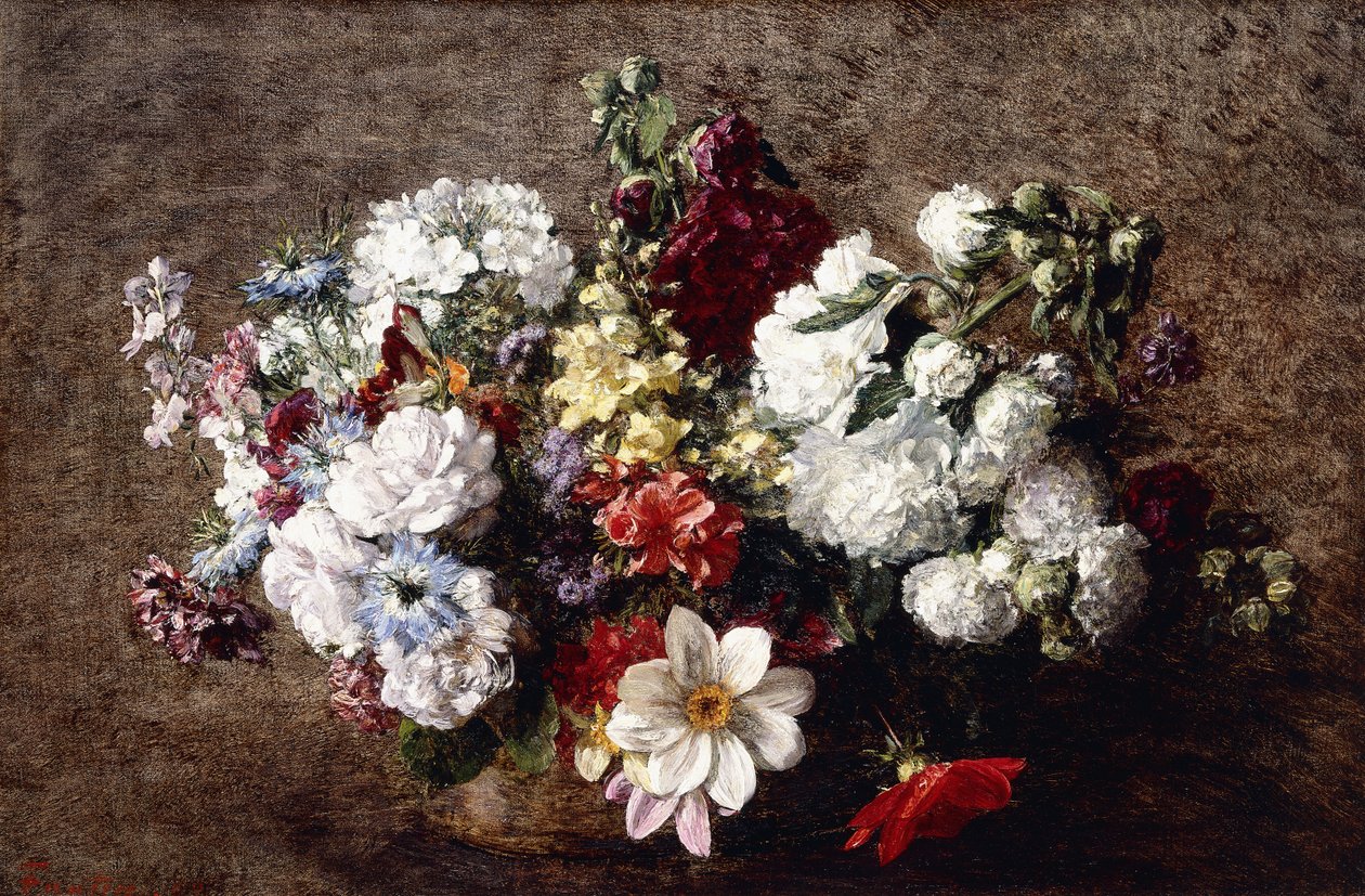 Bukiet Mieszany autorstwa Ignace Henri Jean Fantin Latour