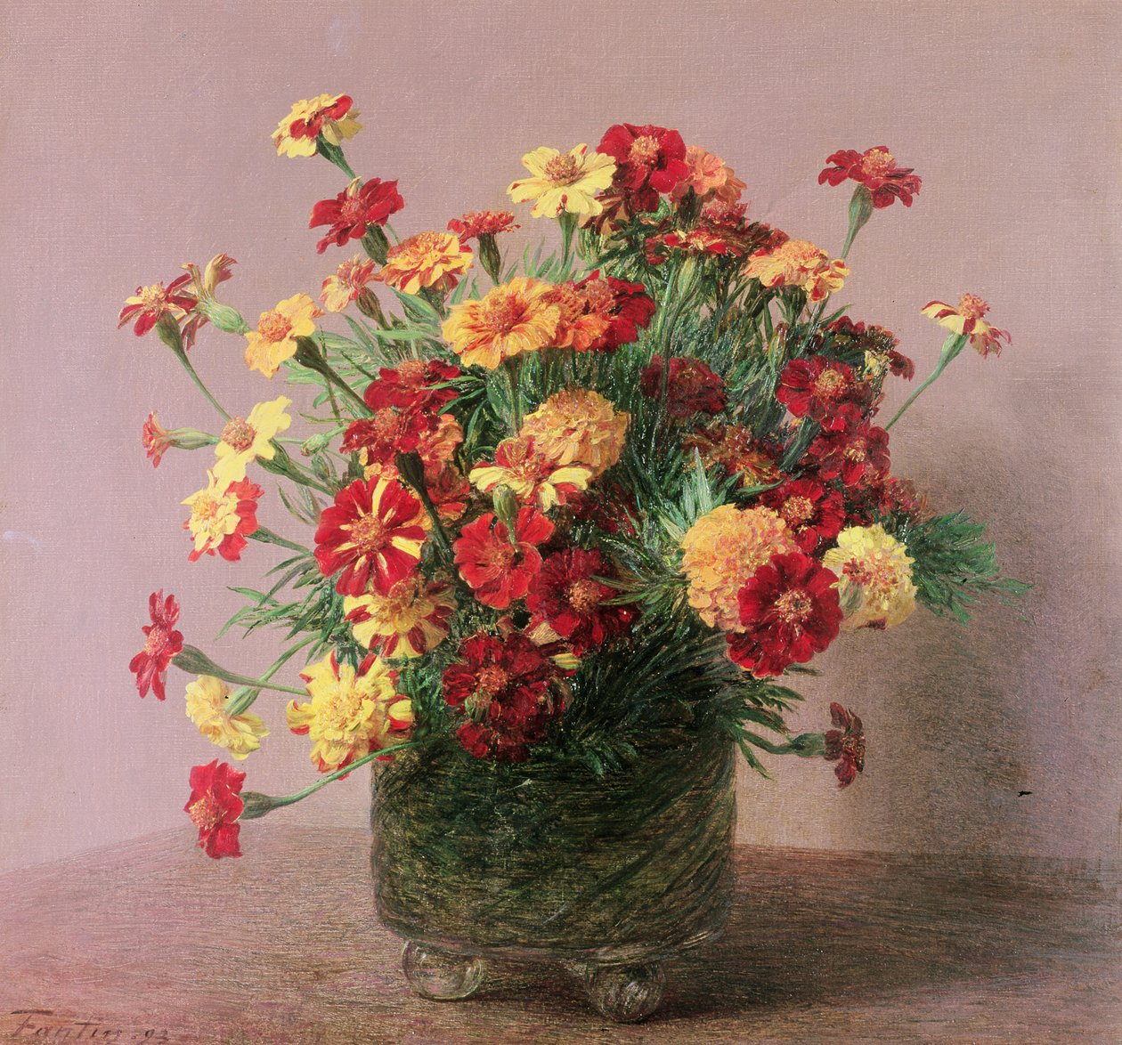 Nagietki, 1893 autorstwa Ignace Henri Jean Fantin Latour