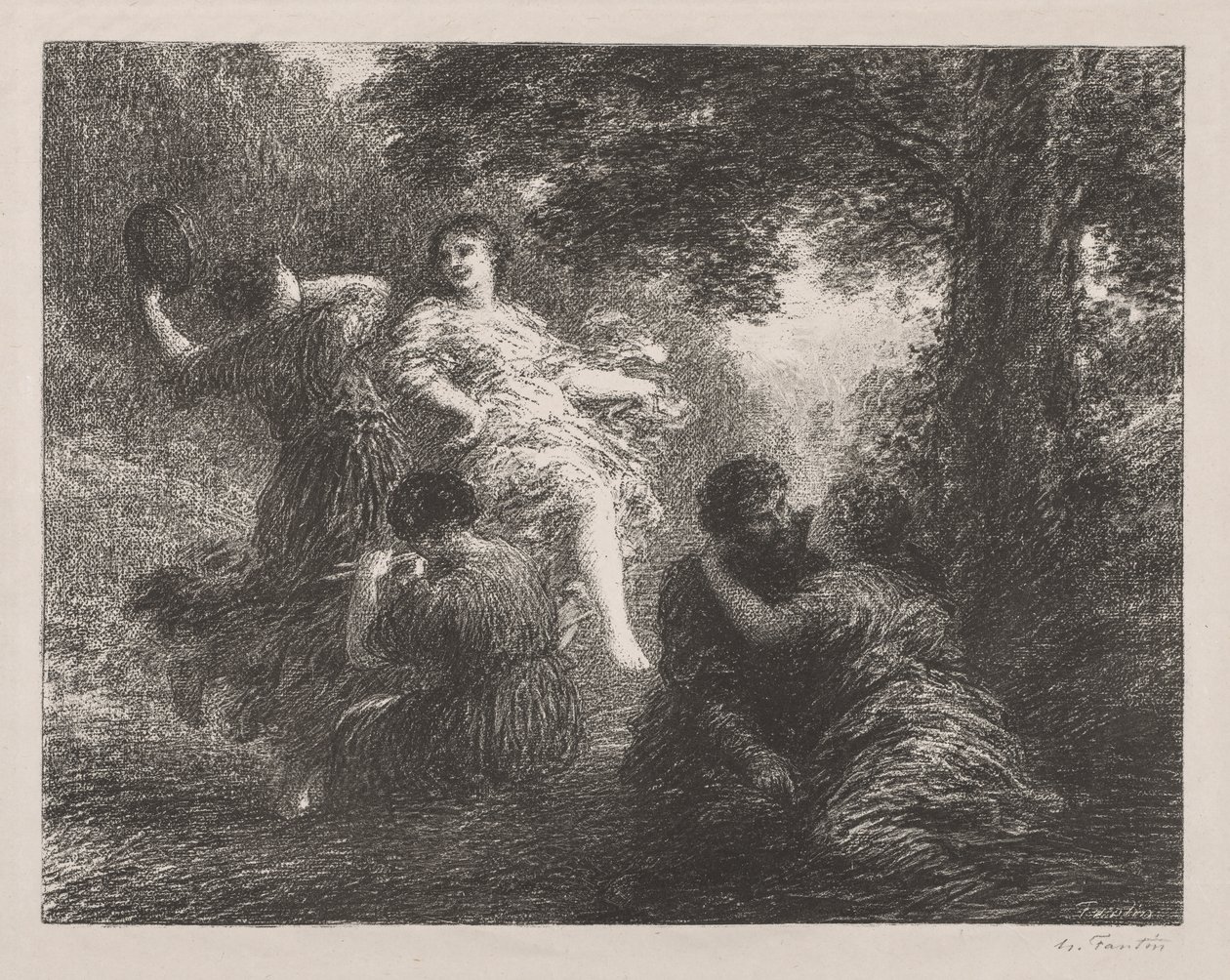 Pasterski. autorstwa Ignace Henri Jean Fantin Latour