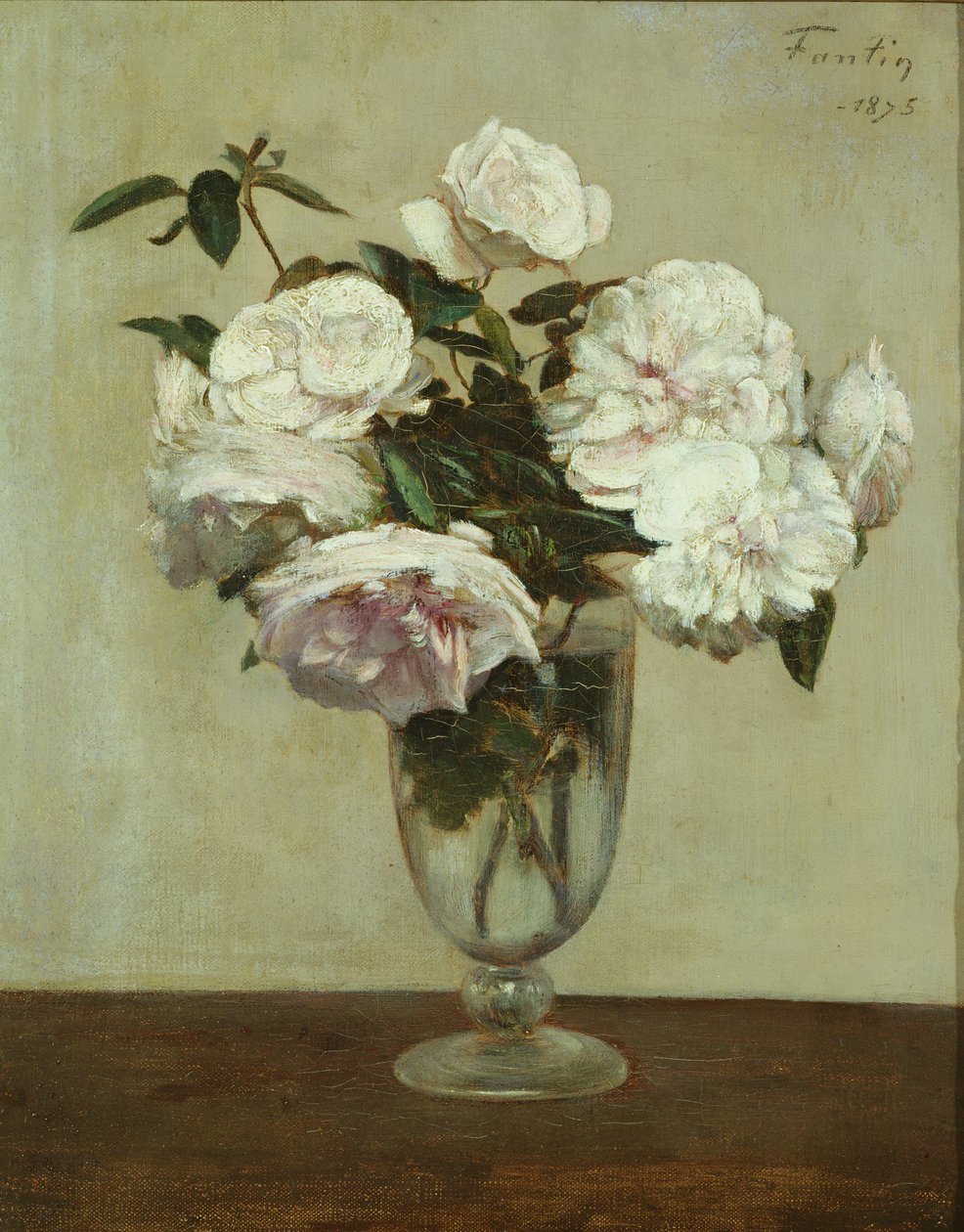 Różowe róże autorstwa Ignace Henri Jean Fantin Latour